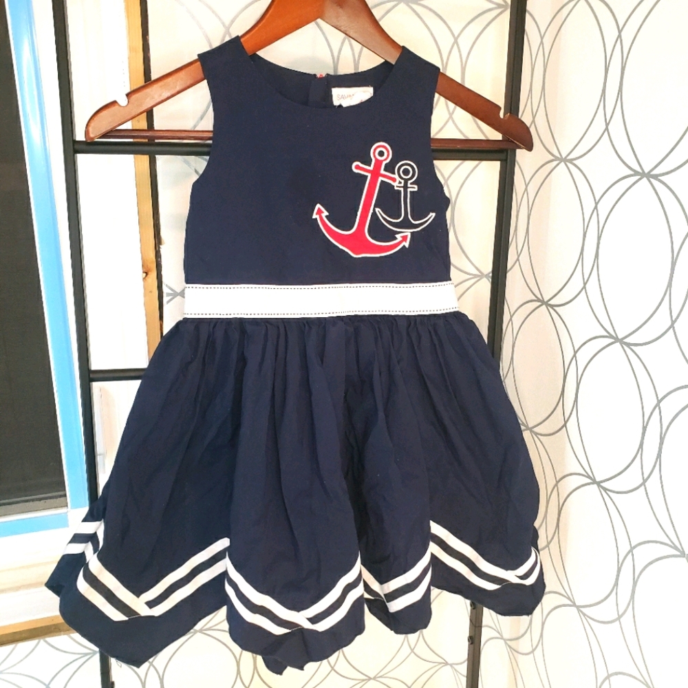 Euc size 5 girls nautical dress - Picture 1 of 5